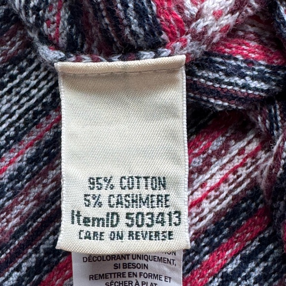 L.L. Bean Cotton Cashmere Fair Isle Turtleneck Sweater size XL 503413 - Picture 5 of 8